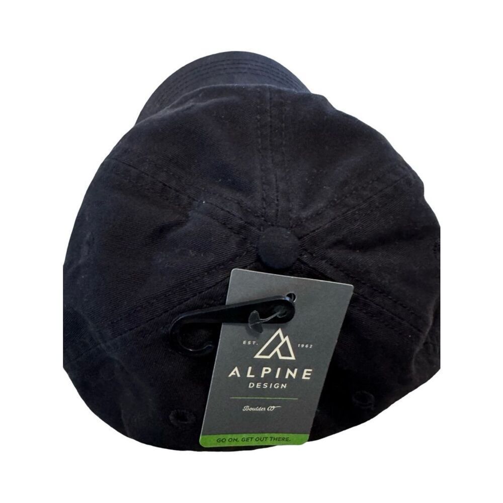 Alpine Design Clothing Co. Black Baseball Cap with Mountain Patch NWT - Picture 4 of 4